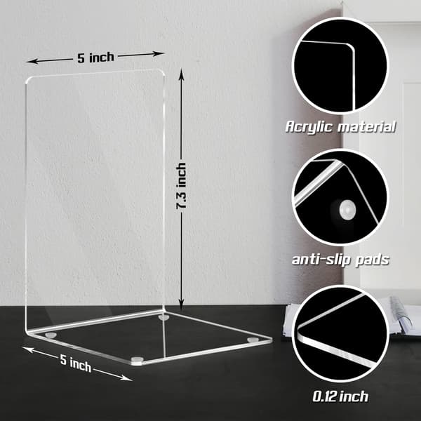 Bogstøtte Akryl 4-pak Transparent