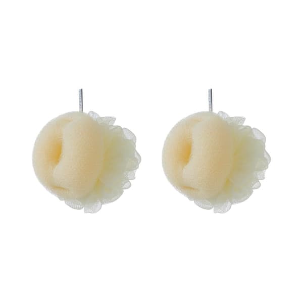 Dubbelsidig Exfolierande Badsvamp Set - 2-pack för Rikt Löder & Djup Rengöring Beige