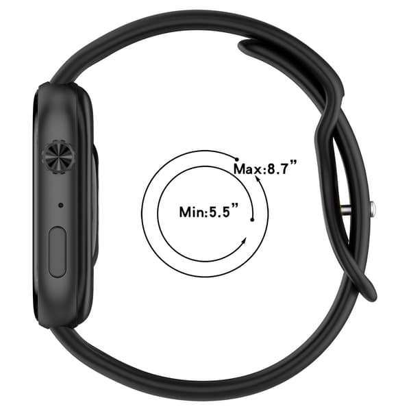 Silikoniranneke Honor Choice ROSSINI 2i -kelloon Black