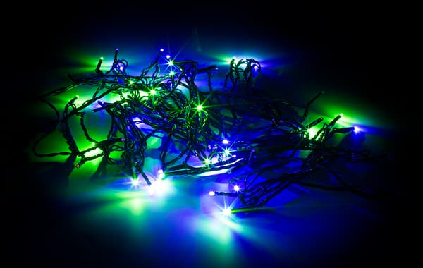WiFi light chain, 10m, 80 led, adapter, IP44, RGB