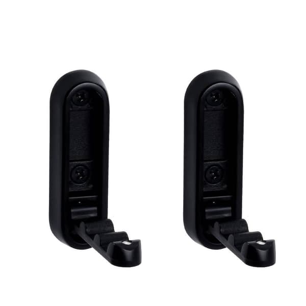 Foldable Hook 2-Pack - Matte Black, Space-Saving Design