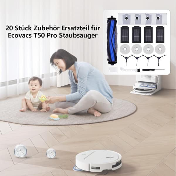 Udskiftningssæt til Ecovacs T50 Pro Omni