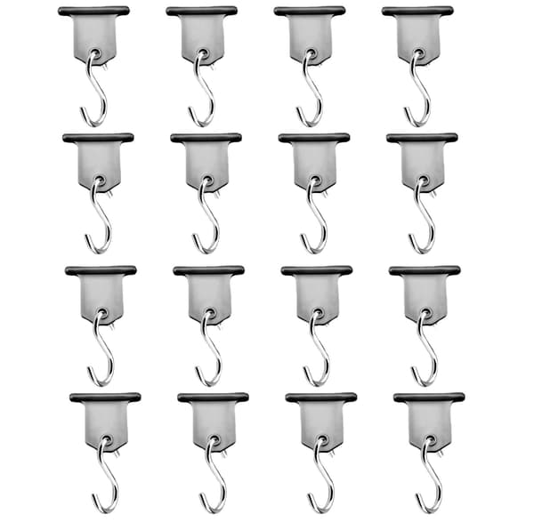 Tältkrokar för Husbilar, 16-pack Silver