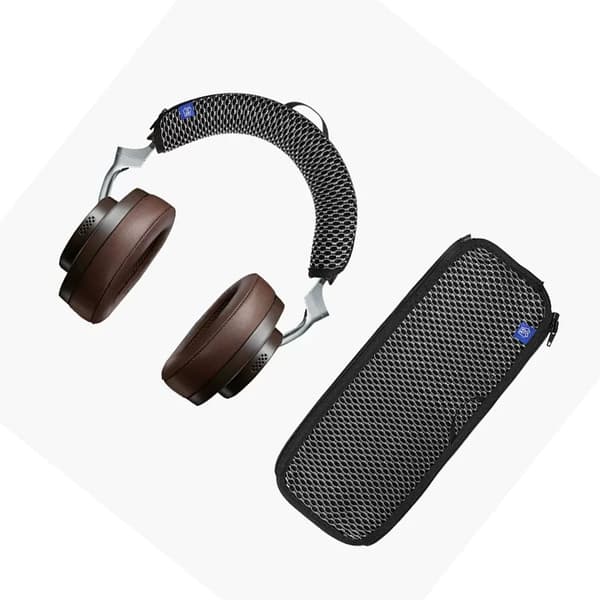 Mesh skyddsfodral för Shure AONIC50 hörlurar Black+White