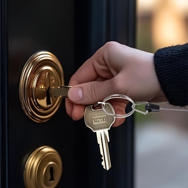 Utdragbar nyckelring med karbinhake 2-pack Black