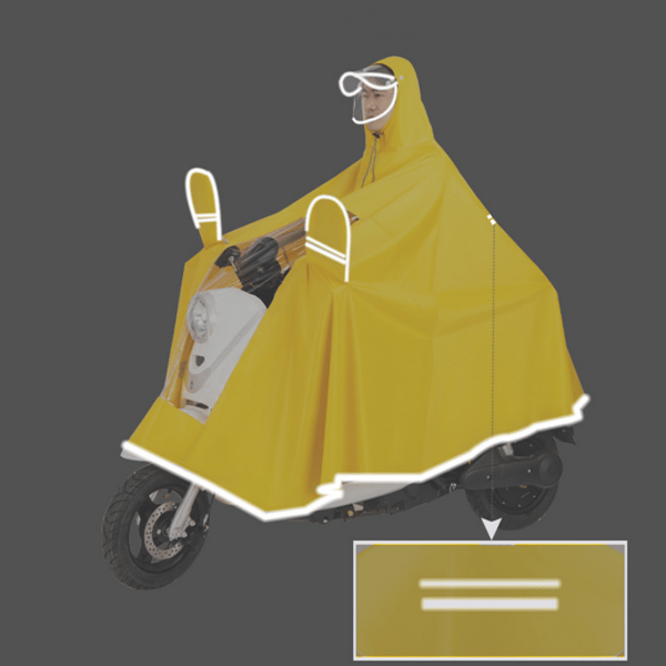 Pyöräilysadeponcho heijastavalla raidalla DarkBlue 7XL