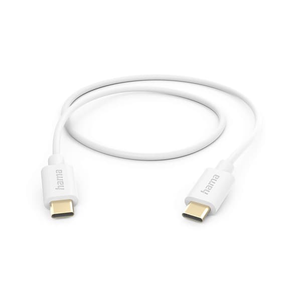 Ladekabel USB-C til USB-C 1.0m Hvid