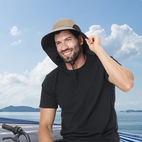 Justerbar Solhatt med Nackskydd - 54-58cm Model 5