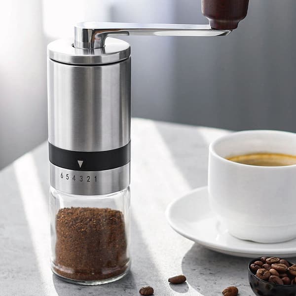 K4 Manuel Kaffebønnekværn - Rustfrit Stål & Keramik