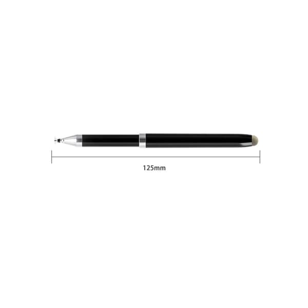 2-i-1 Universal Stylus Pen til Touchskærme - Sort