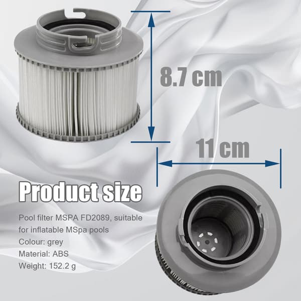 Filtre til oppustelige MSpa FD2089 pools 2-pack