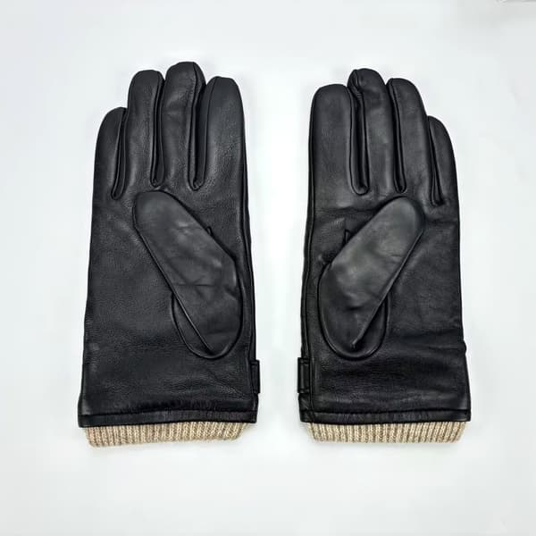 Herre læderhandsker - Fåreskinds vinterhandsker Black S
