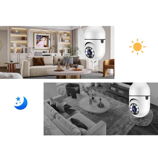 E27 Pære Sikkerhetskamera - 360° Trådløst WiFi Overvåkingskamera