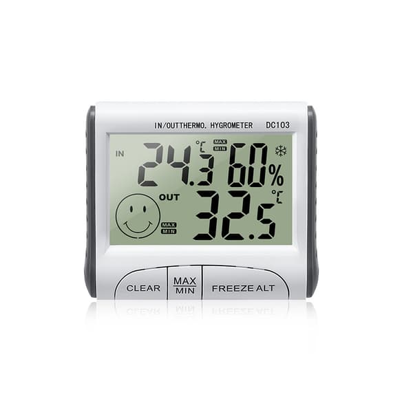 Digitalt termometer Hygrometer - Hvit