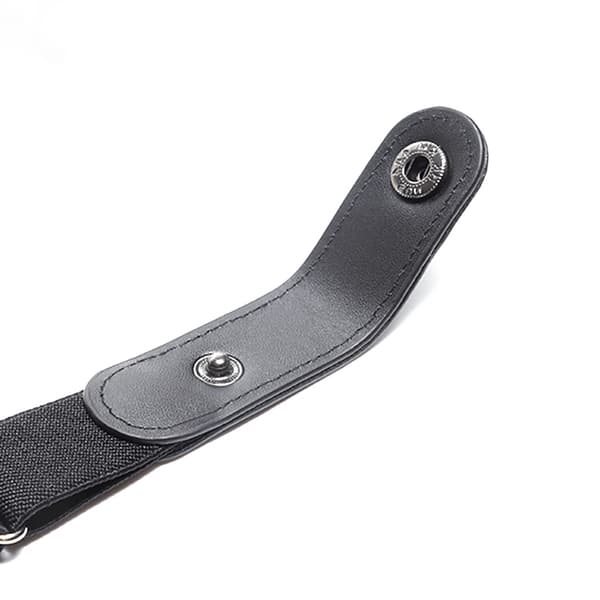 Elastisk belte uten spenne (en størrelse), svart Black 2-pack