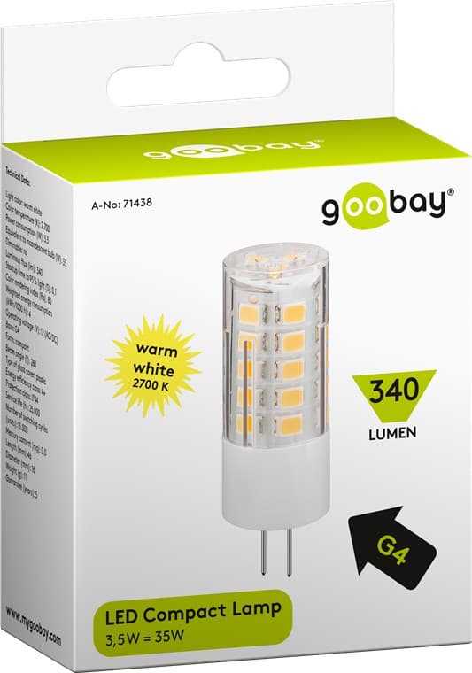 Kompakt LED-pære, 3,5 W