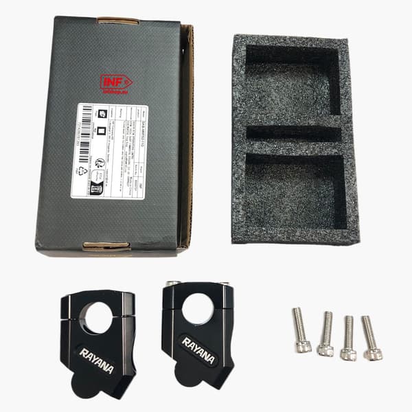 Motorcykel styr risers sort diameter 22mm (1-par)