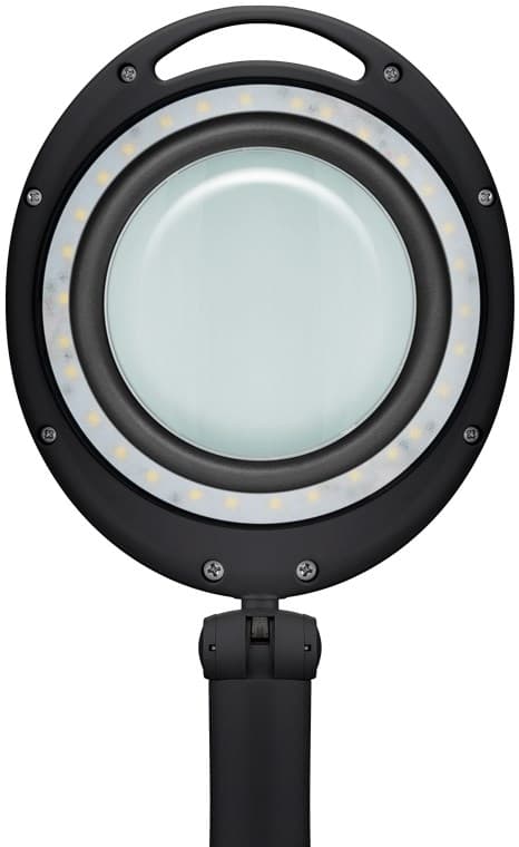 LED forstørrelseslampe med stativ, 6 W, sort