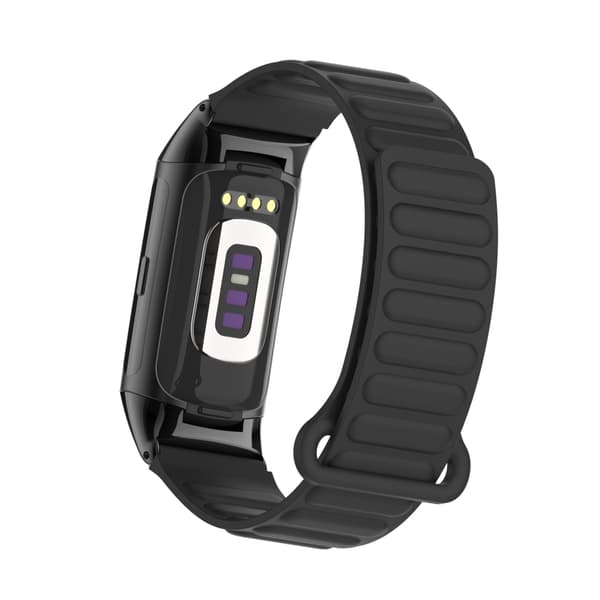 Stilig magnetisk silikonrem for Fitbit Charge 6 Black