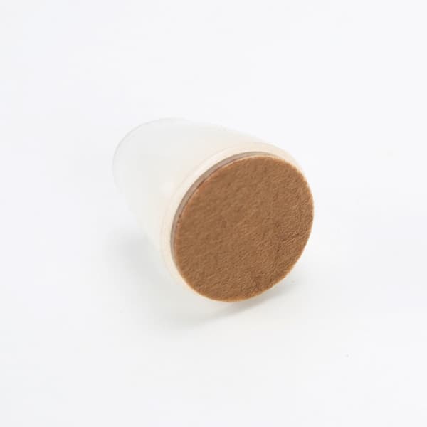Läpinäkyvät tuolinjalan suojukset - 8 kpl LightBrown circle M