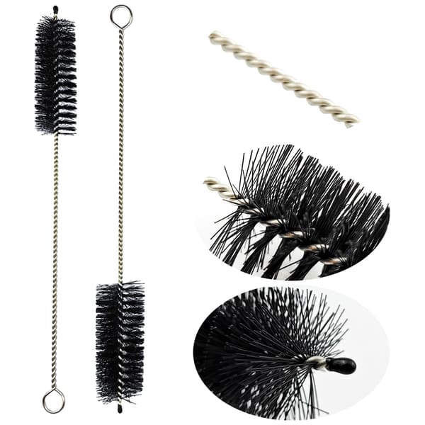 Sarja 13 erikokoista pulloharjaa Black
