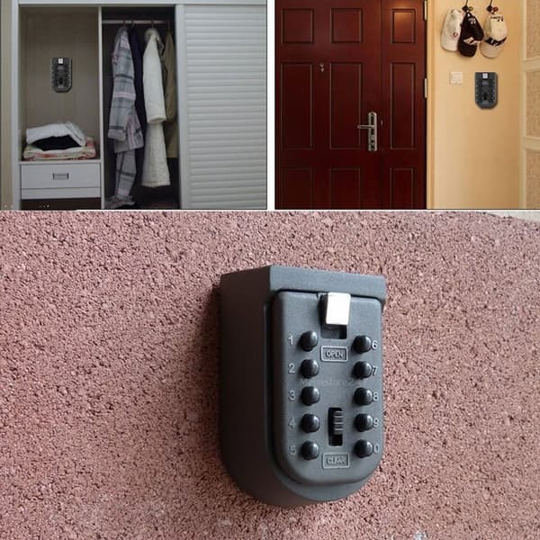 Vattentät Låsbox för Nyckelförvaring Black