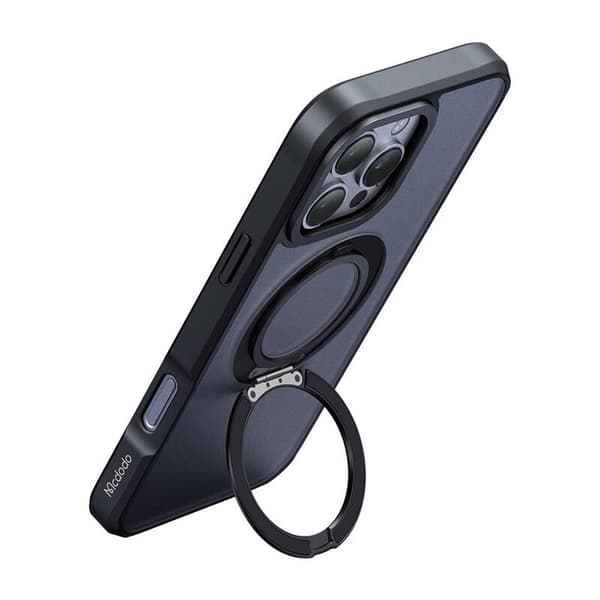 McDodo PC-4932 MagSafe etui til iPhone 16 Pro med stativ (sort)
