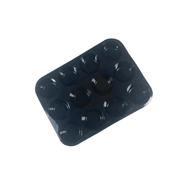 Silikone kageform - 12 kopper muffin forme Black