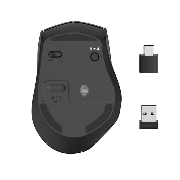 Mouse Wireless Dual Mode USB-C/USB-A 6-button Black