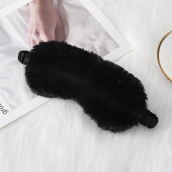 Sovemaske imiteret silke Black