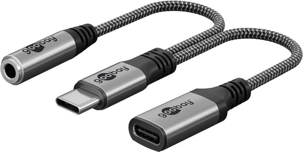 Adapter USB-C™ til USB-C™ og jackstik, 3,5 mm AUX