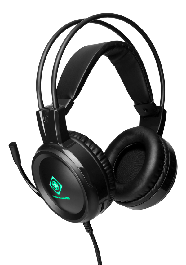 DH110 Stereo Gaming Headset, 50mm drivers, LED, black