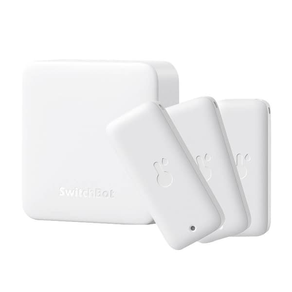Sett Smart fjernkontroll Hub + 3x Thermo-Hygrometer SwitchBot Hub Mini