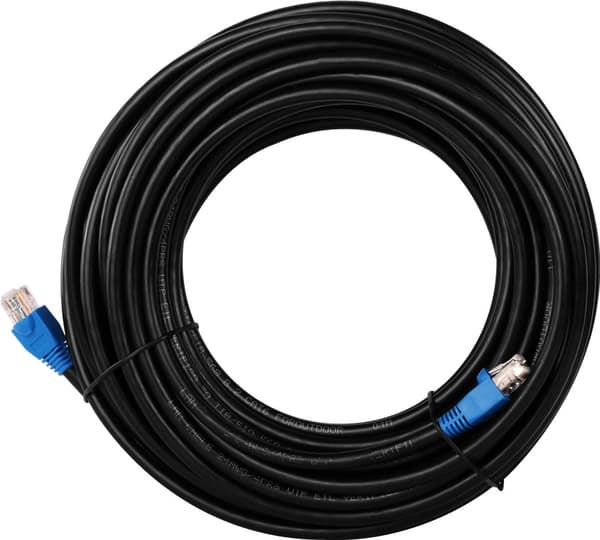 CAT 6 patch-kaapeli ulkoreititykseen, U / UTP, musta