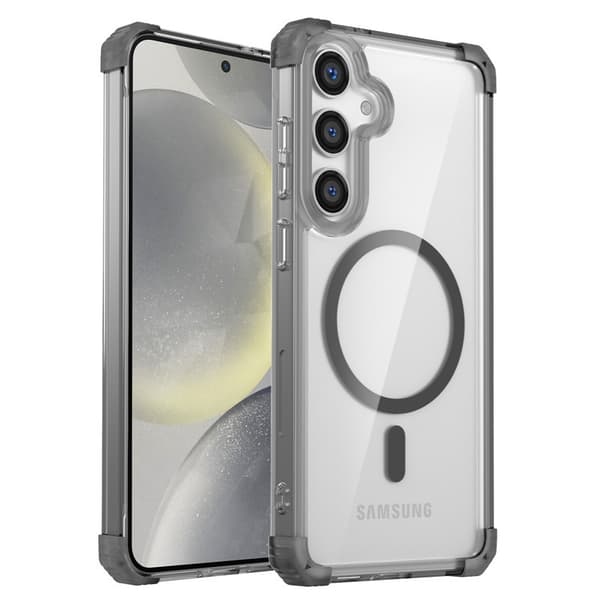 Krystalklar sort etui til Samsung S22 Ultra