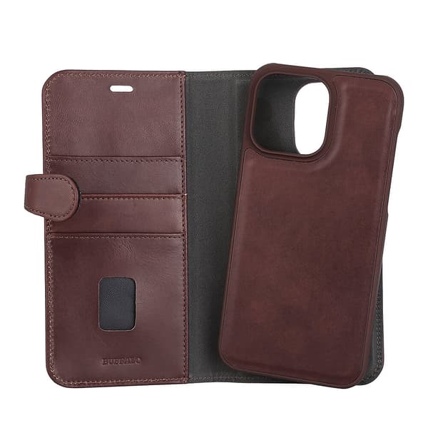 Lommebokdeksel iPhone 14 Pro Max Brun