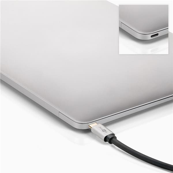 USB-C™ till HDMI™ kabel, 2 m, svart;silver