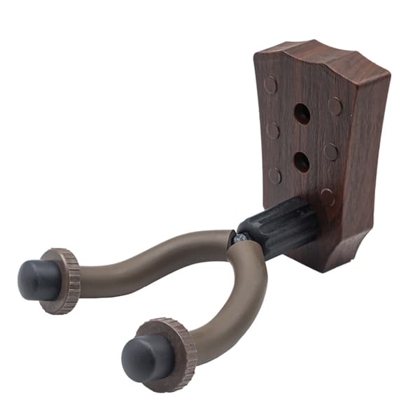 2-pack Gitarr Väggfäste Krok för Akustisk Gitarr - Brun Trästruktur, Säker Upphängning Model 2