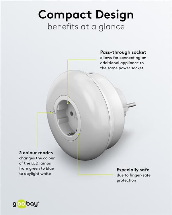 LED-nattlys for stikkontakt