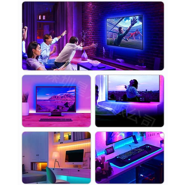 5M RGB USB LED-ljusslingor med Bluetooth APP-kontroll