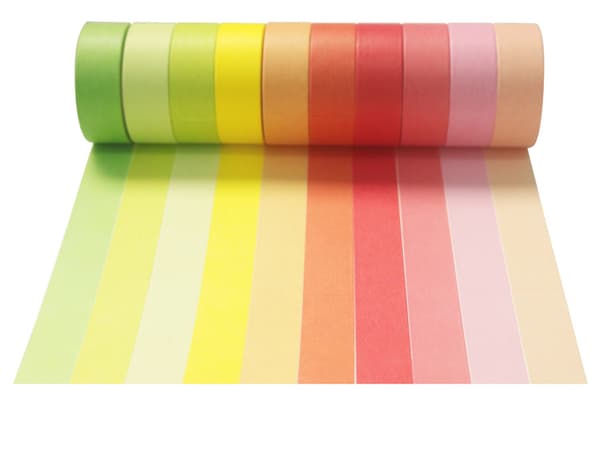 Regnbue Washi Tape-sett med 20 ruller