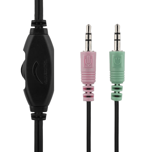 Stereo Headset, over-ear, vol control 2x3.5mm 2m