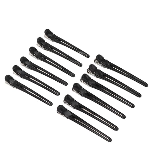 10-pack Alligator-hårklämmor Krokodilspänne Black