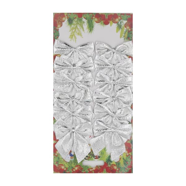 Juleguirlande med 12 sølvrosetter (2 meter)