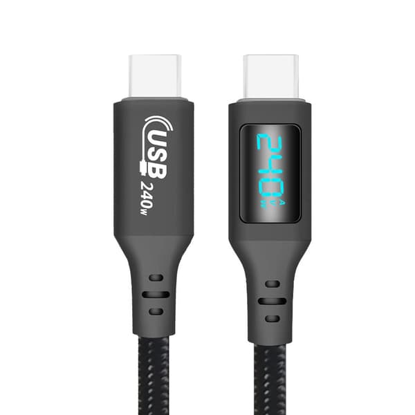 USB-C til USB-C-kabel: 240W, 480 Mbps dataoverføring 1 m