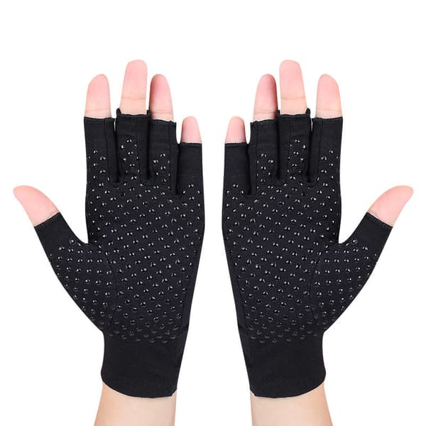 Kompressionshandsker Halvfinger 1 Par Black S