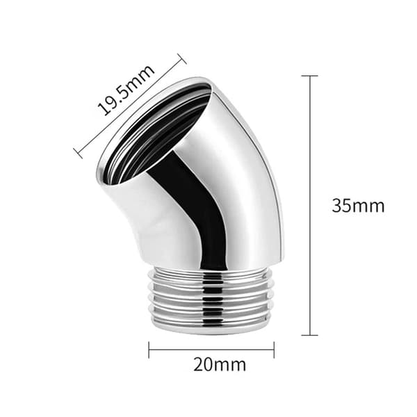 135° suihkupään sovitin Silver