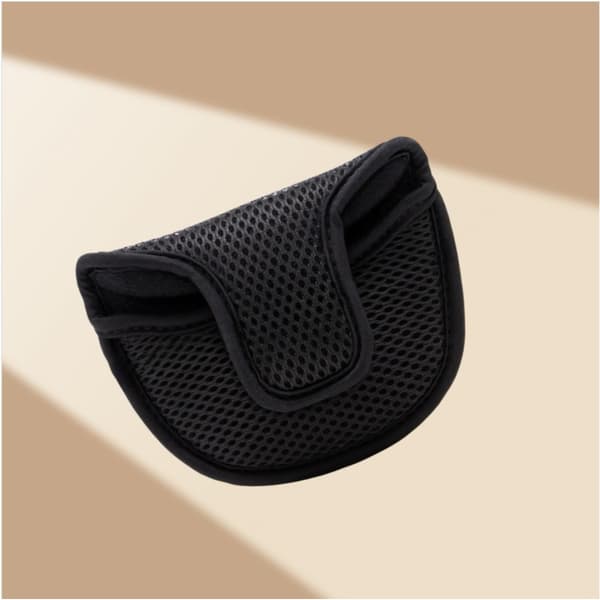 Mesh Semicircle Golf Putter Head Cover - Breathable Nylon Mesh Putter Protector Black