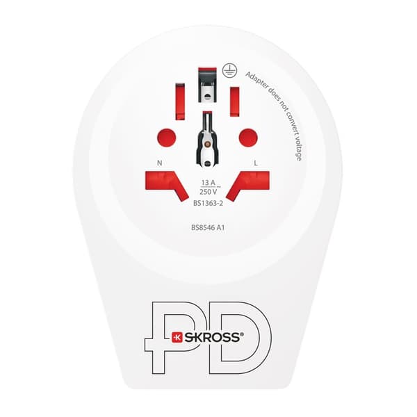 Verdensadapter - World to USA USB-C™ PD
