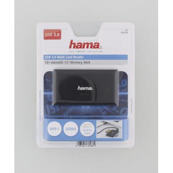 Kortläsare USB 3.0 Multi SD/microSD/CF/MS Svart